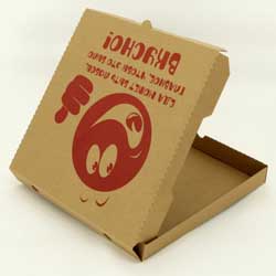 Коробка для пиццы 33 см с печатью в 1 цвет "Смайлы", ПМ-33
