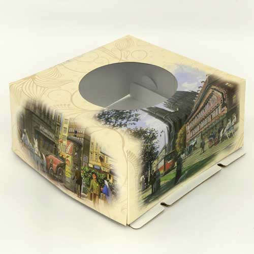 Упаковка для торта 2.0 кг, дизайн 2-524-150 окно