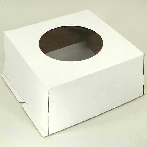 Упаковка для торта 4.5 кг, дизайн ОК-4.5-0-200 (белая), дно 5кг 5-сл.г