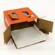 Упаковка для торта 1.0 кг, дизайн 1-т-120 (ручка&окно) оранж.